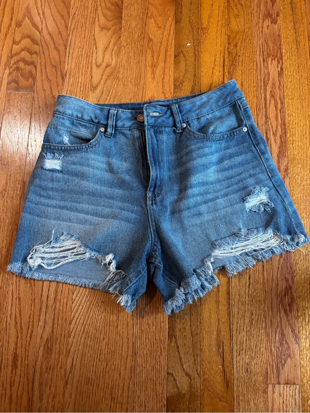 Sincerely Jules Womens Blue High Rise Denim Shorts